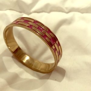 Gold and purple cuff bracelet